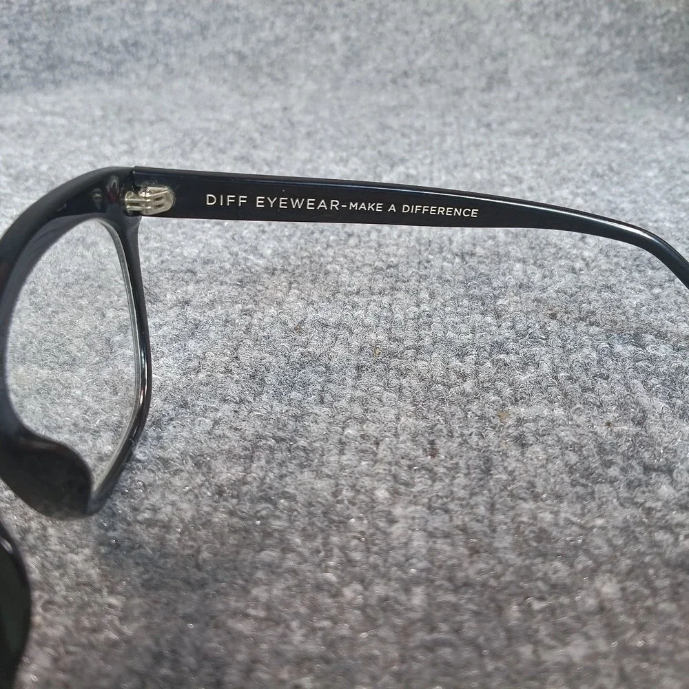 Diff Eyewear Eyeglass Frames Winston Women Black Cat Eye 52 18 143 BK-BB128